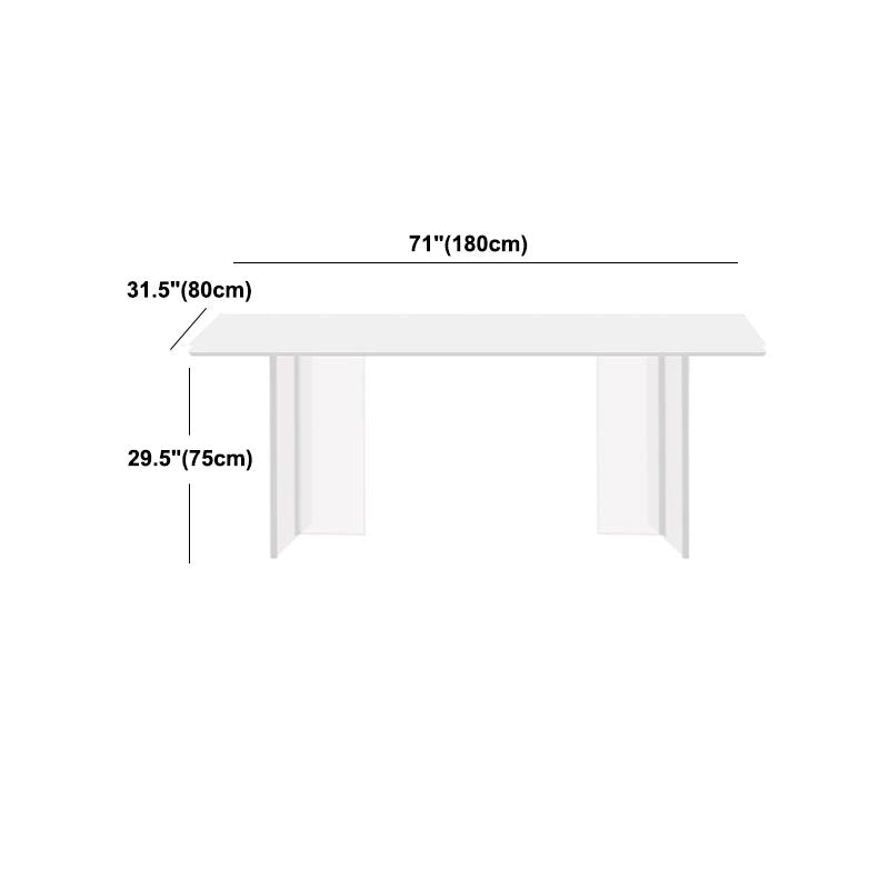 Simple Style Dining Table Acrylic Legs Table Home Rectangle Dining Table