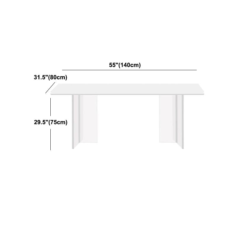Simple Style Dining Table Acrylic Legs Table Home Rectangle Dining Table