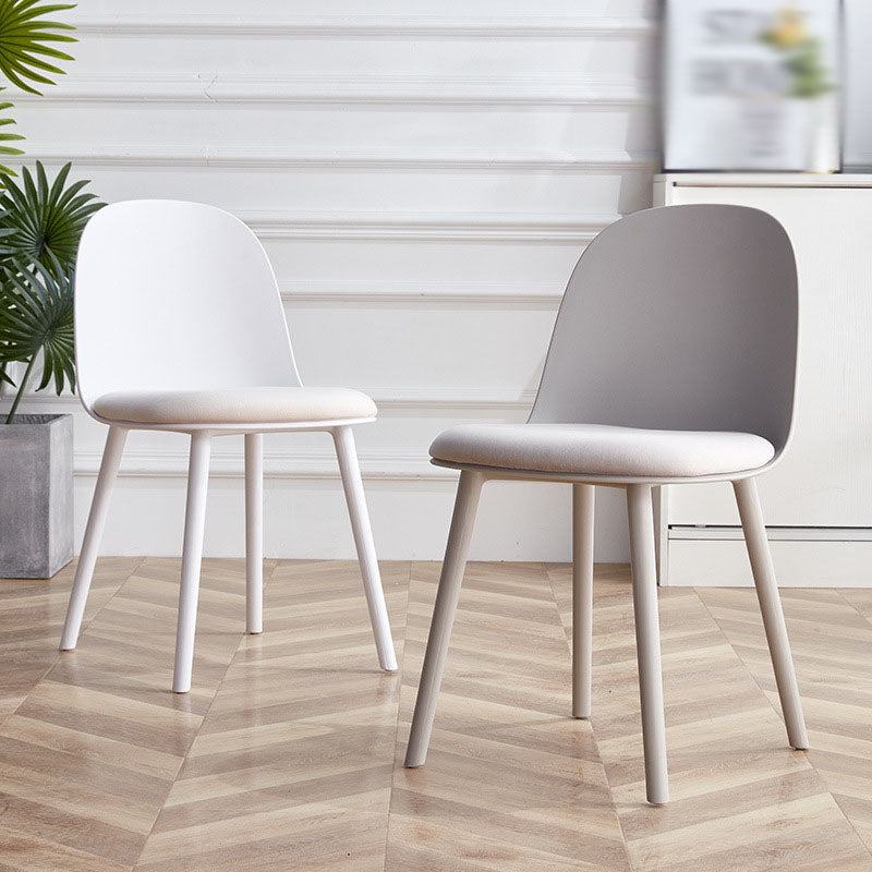 Upholstered Dining Chair Glam Style Plastic Side Chair for Dining Room