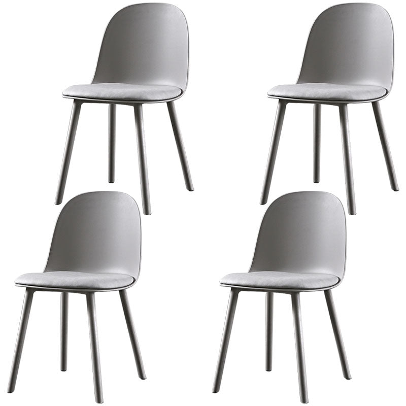 Upholstered Dining Chair Glam Style Plastic Side Chair for Dining Room