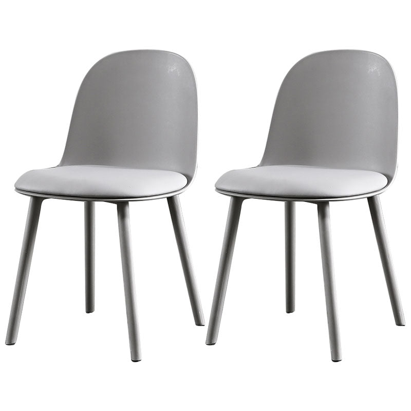 Upholstered Dining Chair Glam Style Plastic Side Chair for Dining Room