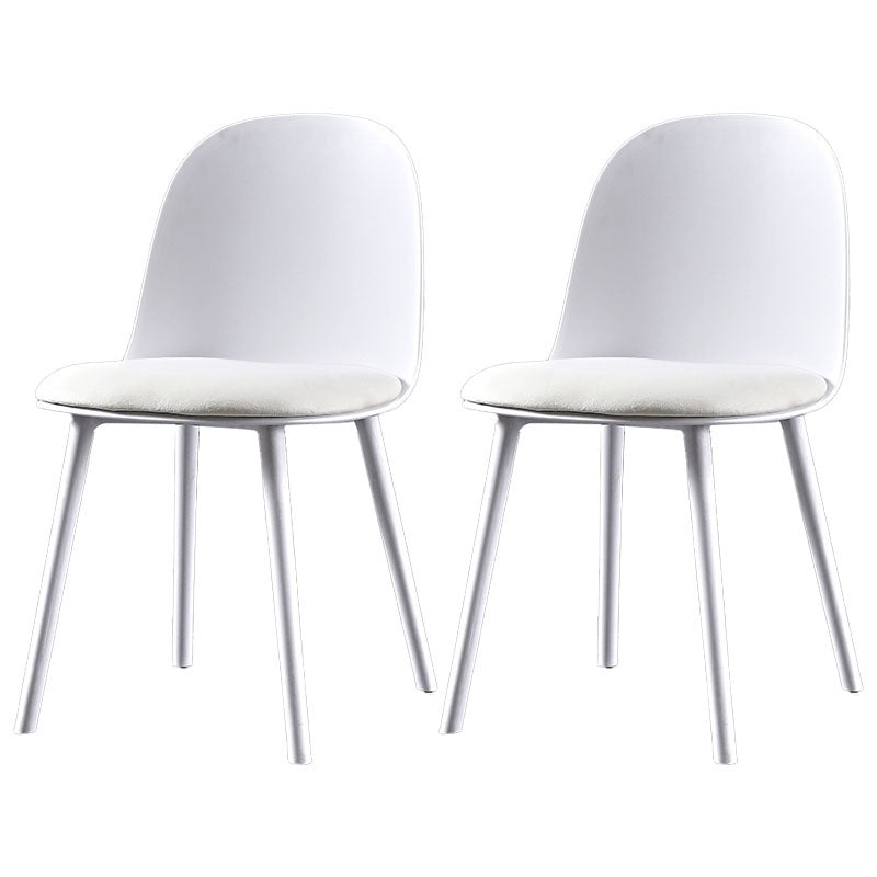 Upholstered Dining Chair Glam Style Plastic Side Chair for Dining Room