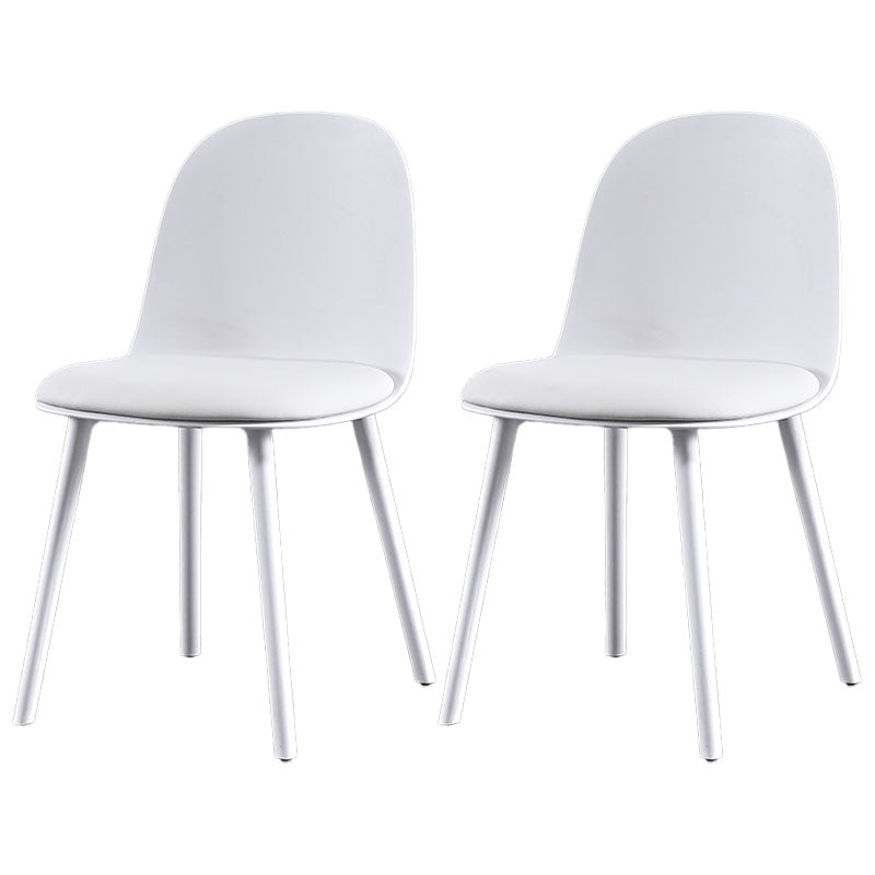 Upholstered Dining Chair Glam Style Plastic Side Chair for Dining Room