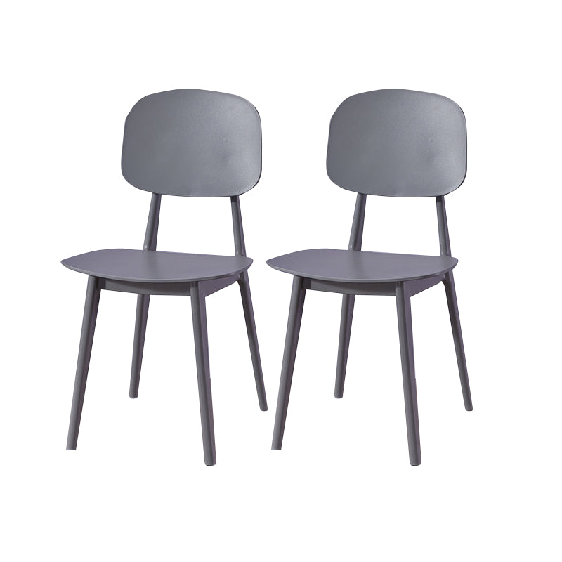 Contemporary Open Back Chair Plastic Dining Side Chair for Home