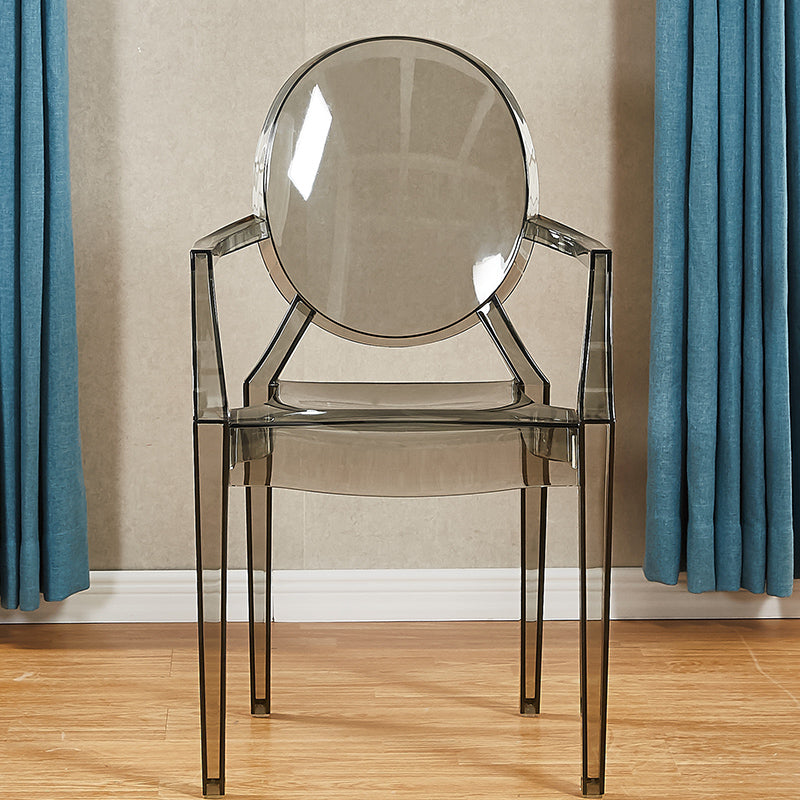 Modern Style Dining Armchair Plastic King Louis Back Arm Chair