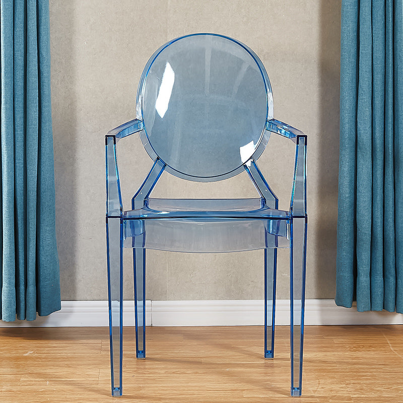 Modern Style Dining Armchair Plastic King Louis Back Arm Chair