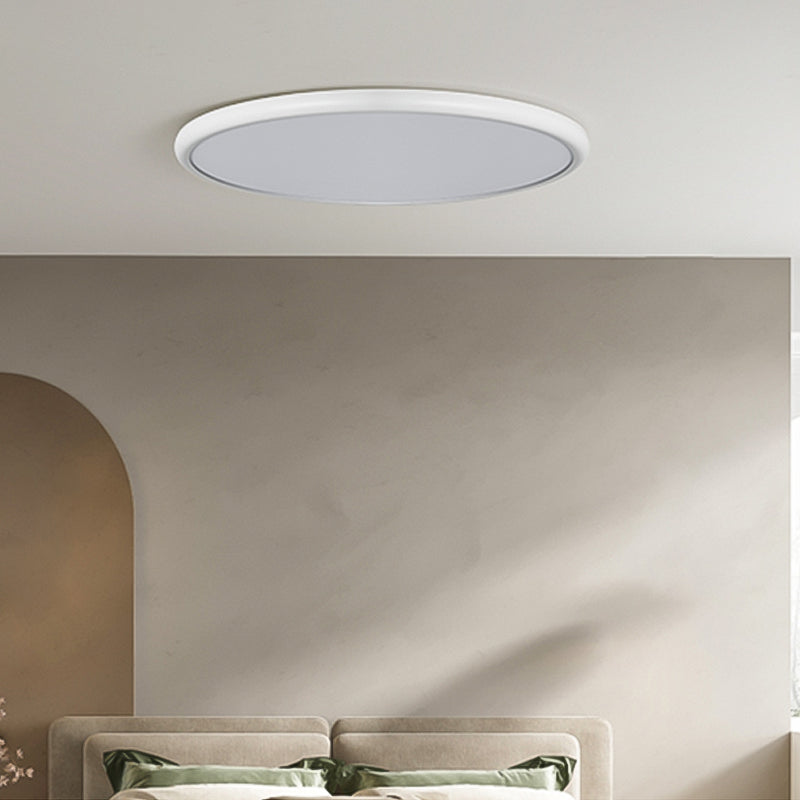 Modern Style Geometry Shape Ceiling Fixture Metal One Light Ceiling Mounted Light in White