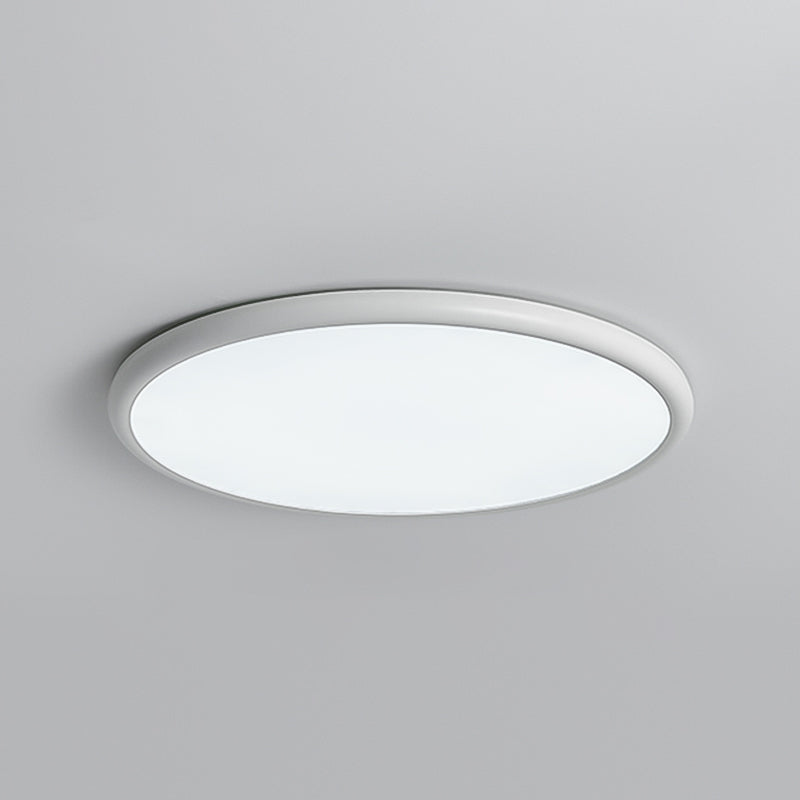 Modern Style Geometry Shape Ceiling Fixture Metal One Light Ceiling Mounted Light in White