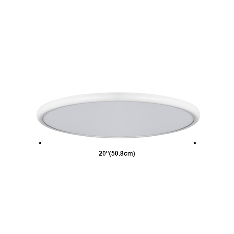 Modern Style Geometry Shape Ceiling Fixture Metal One Light Ceiling Mounted Light in White