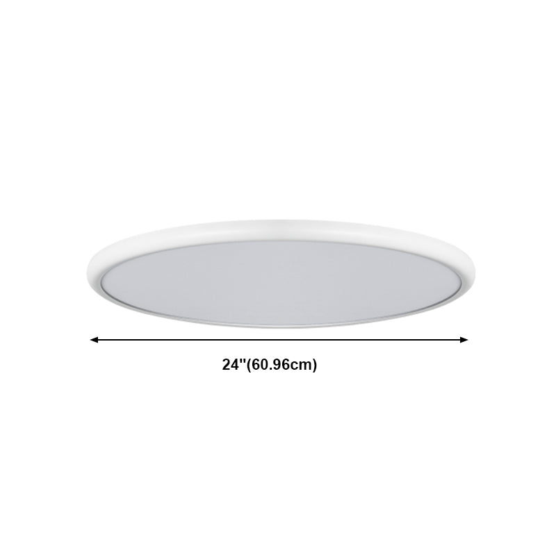 Modern Style Geometry Shape Ceiling Fixture Metal One Light Ceiling Mounted Light in White