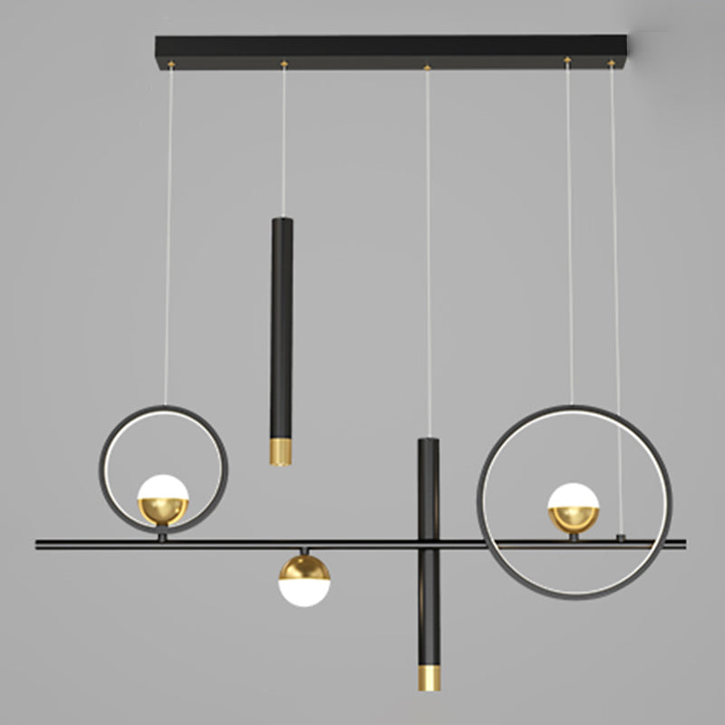 Contemporary Style Geometry Island Lighting Ideas Metal 7- Light Island Pendant Lights