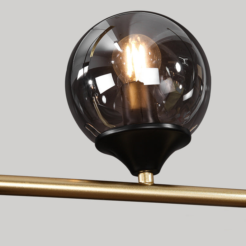 Contemporary Style Spherical Hanging Pendant Lights Glass Island Lights