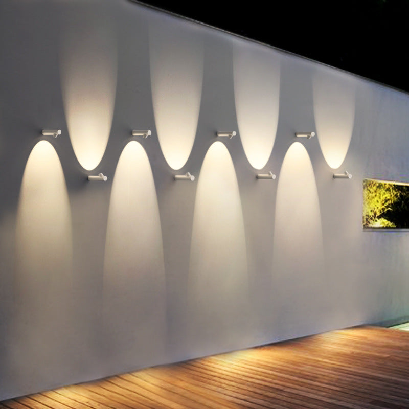 Contemporary Aluminum Wall Light Water Proof Cylinder 9" Wide Wall Washer for Outdoors