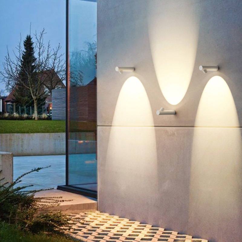 Contemporary Aluminum Wall Light Water Proof Cylinder 9" Wide Wall Washer for Outdoors