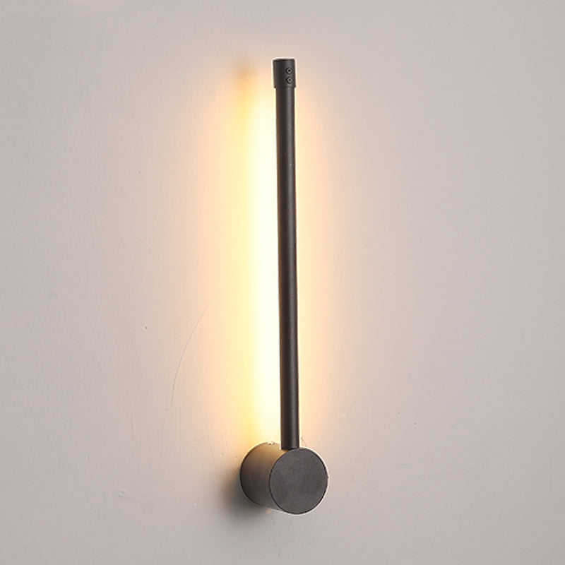 Metal Linear Shade Wall Sconce Modern Style 1- Light Wall Mounted Light in Black