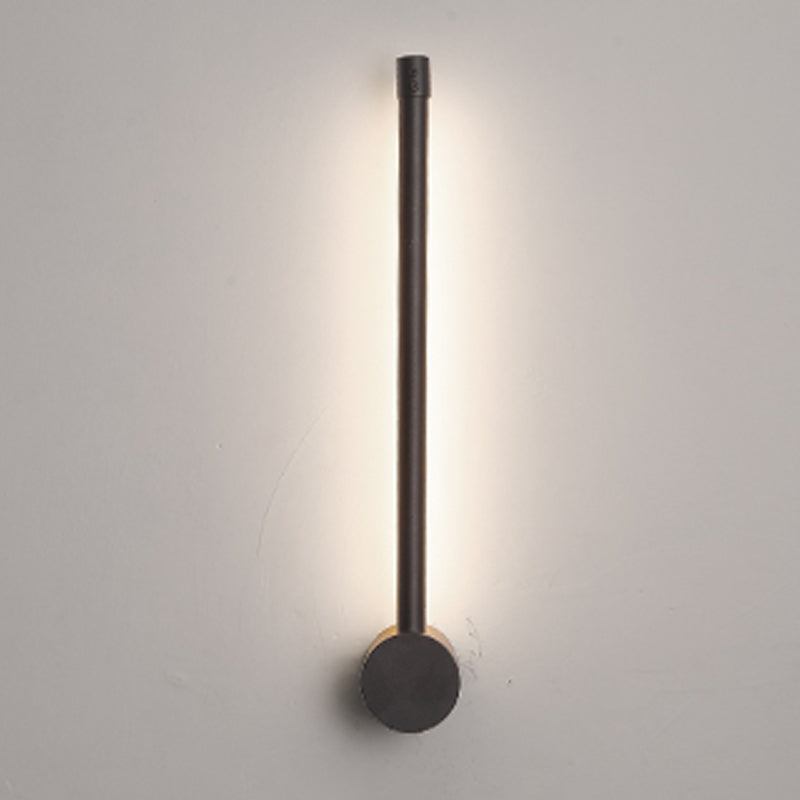 Metal Linear Shade Wall Sconce Modern Style 1- Light Wall Mounted Light in Black