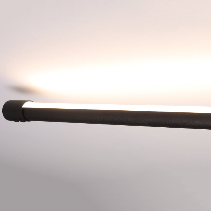 Metal Linear Shade Wall Sconce Modern Style 1- Light Wall Mounted Light in Black