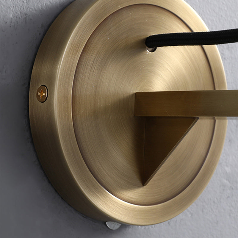 Unique Shade Crystal Wall Sconce Modern Style Single Light Wall Mounted Light in Brass