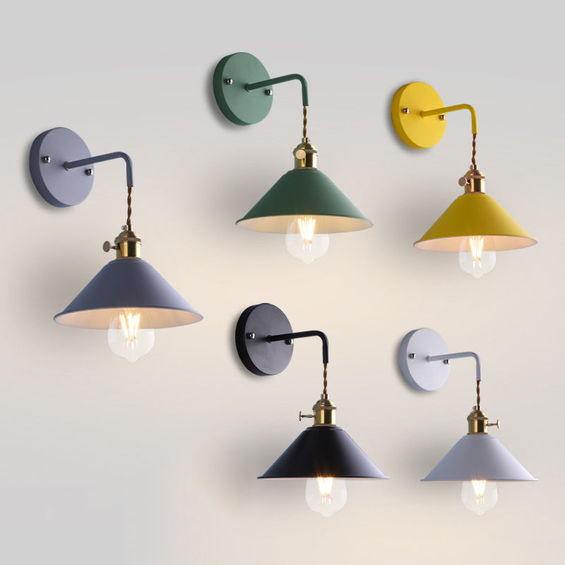 Modern Style Cone Wall Mounted Lamps Metal 1 Light Wall Lighting Ideas