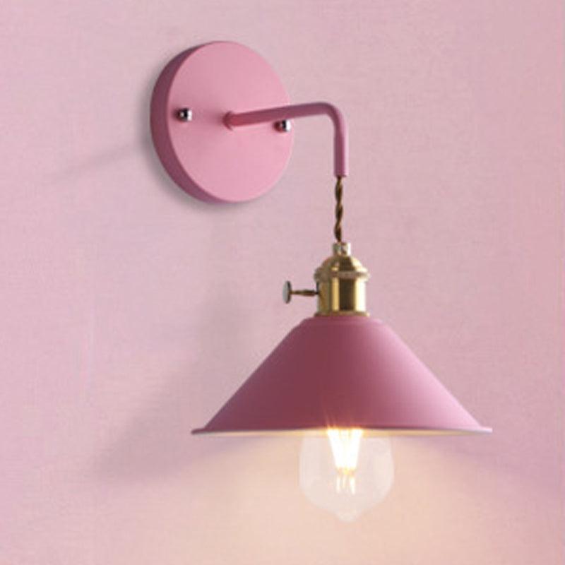 Modern Style Cone Wall Mounted Lamps Metal 1 Light Wall Lighting Ideas