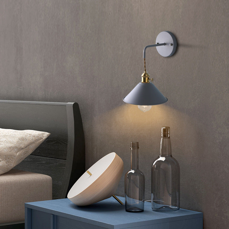 Modern Style Cone Wall Mounted Lamps Metal 1 Light Wall Lighting Ideas