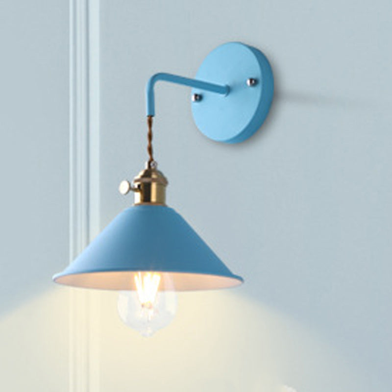 Modern Style Cone Wall Mounted Lamps Metal 1 Light Wall Lighting Ideas