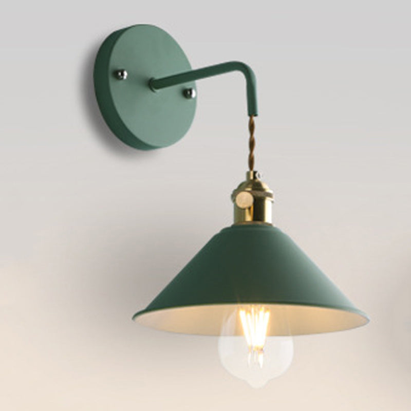 Modern Style Cone Wall Mounted Lamps Metal 1 Light Wall Lighting Ideas