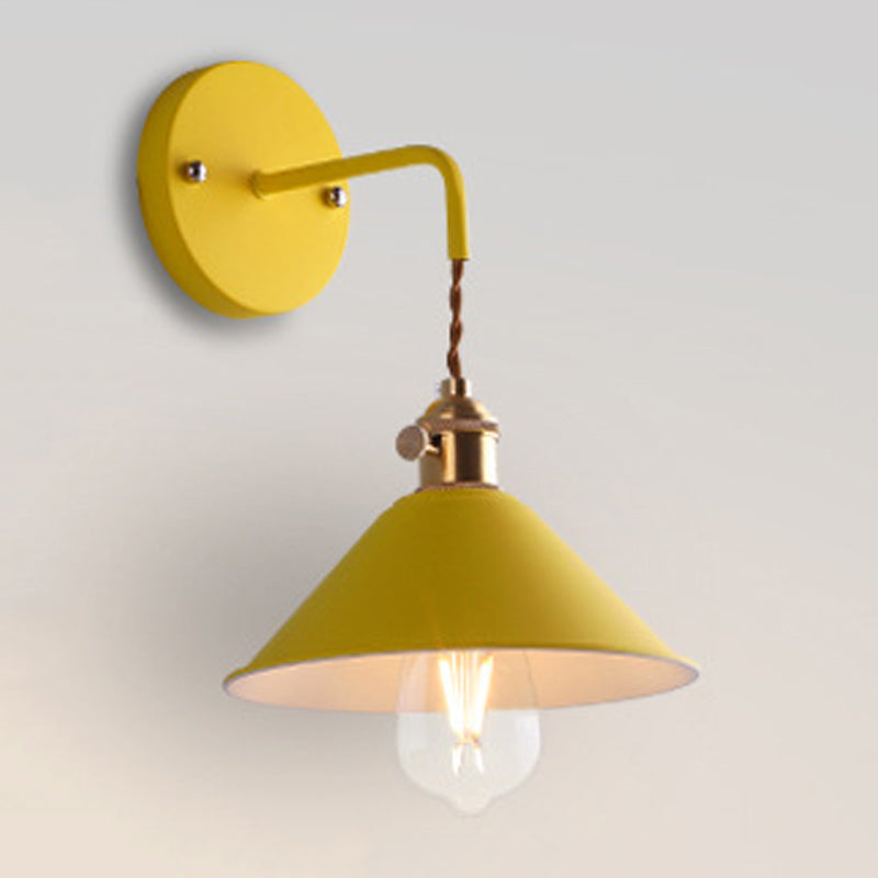 Modern Style Cone Wall Mounted Lamps Metal 1 Light Wall Lighting Ideas