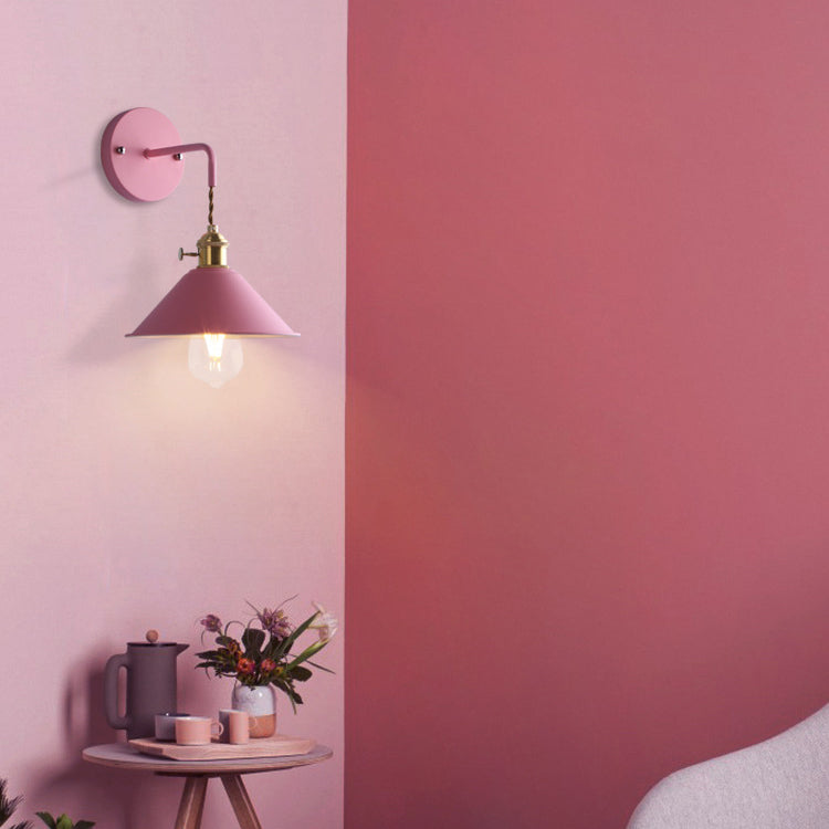 Modern Style Cone Wall Mounted Lamps Metal 1 Light Wall Lighting Ideas