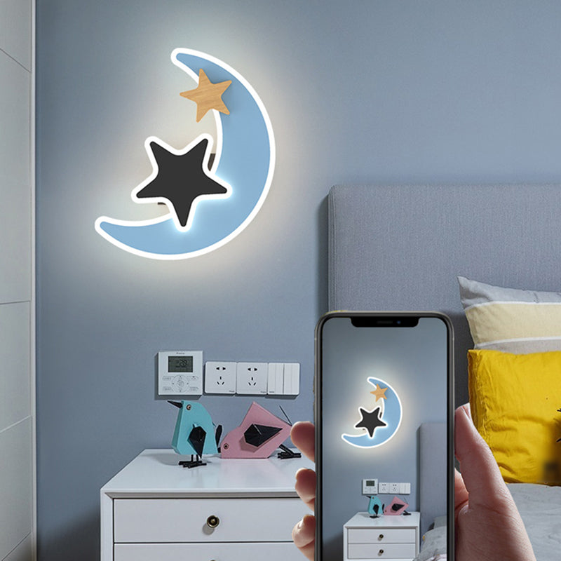 Modern Style Unique Shape Wall Sconce Metal Wall Light for Children's Room