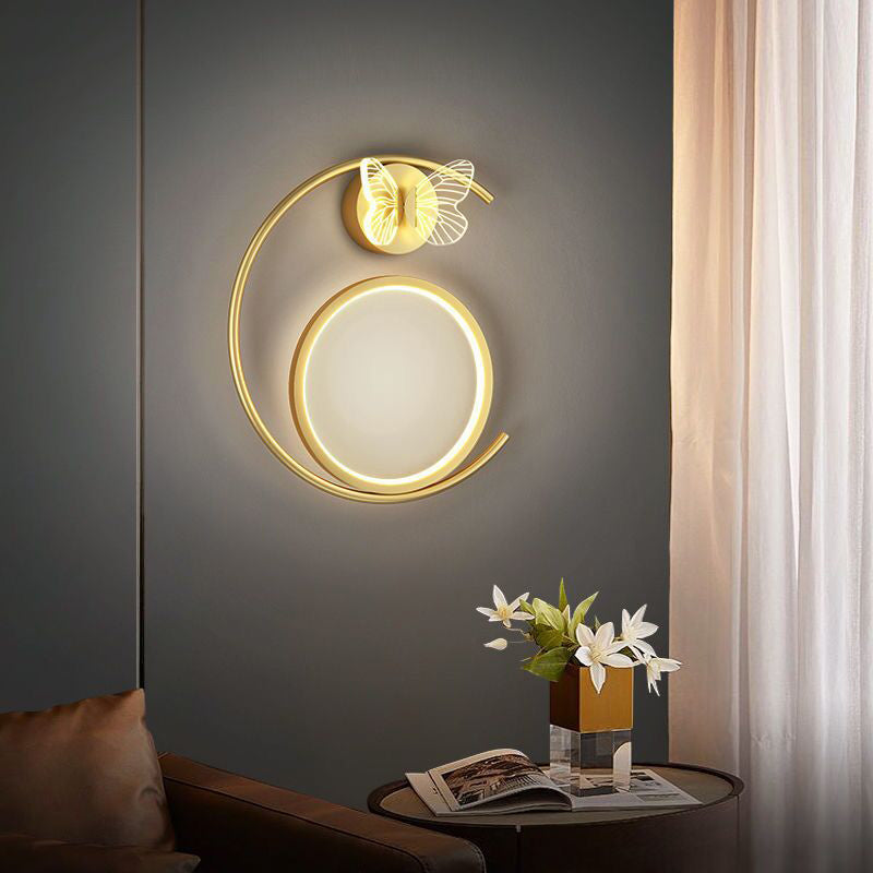 Modern Simple Wall Mount Light LED Wall Sconce Light with Acrylic Shade for Bedroom