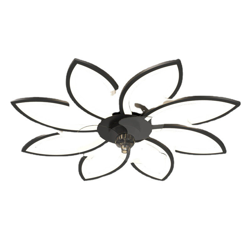 Modern Style Ceiling Fan Light LED Ceiling Mount Lamp with Acrylic Shade for Living Room