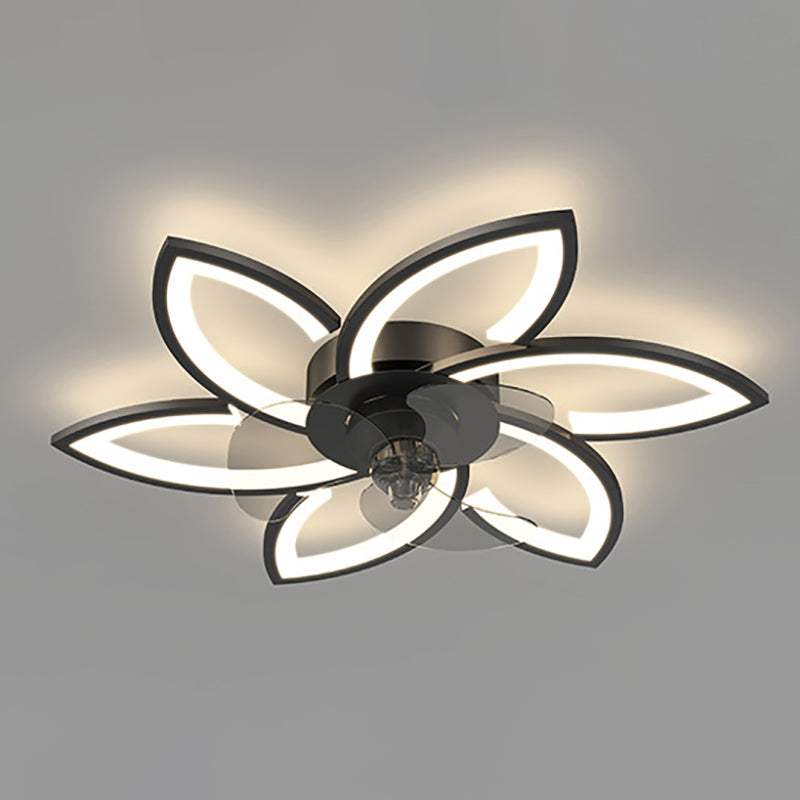 Modern Style Ceiling Fan Light LED Ceiling Mount Lamp with Acrylic Shade for Living Room