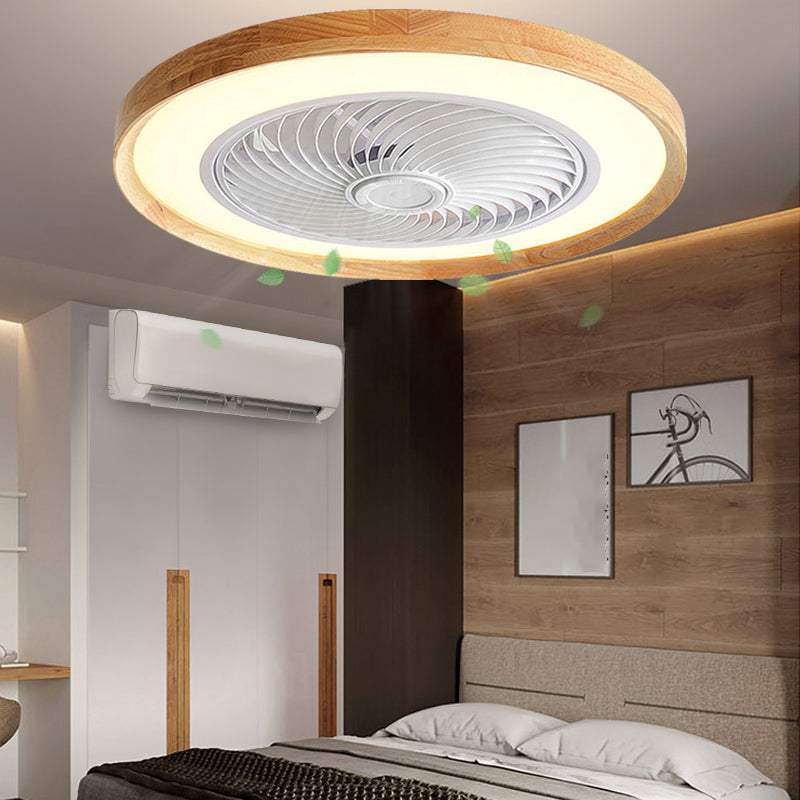 Nordic Style Ceiling Fan Lamp Geometry Ceiling Fan Light with Acrylic Shade for Bedroom
