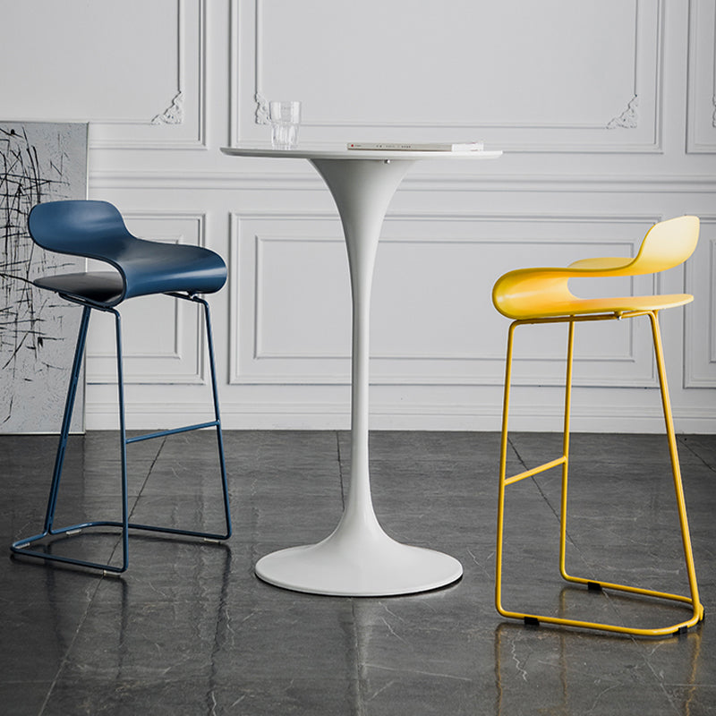 Pedestal Bar Wine Table Industrial Metal Round Pub Height Dining Table for Coffee Shop