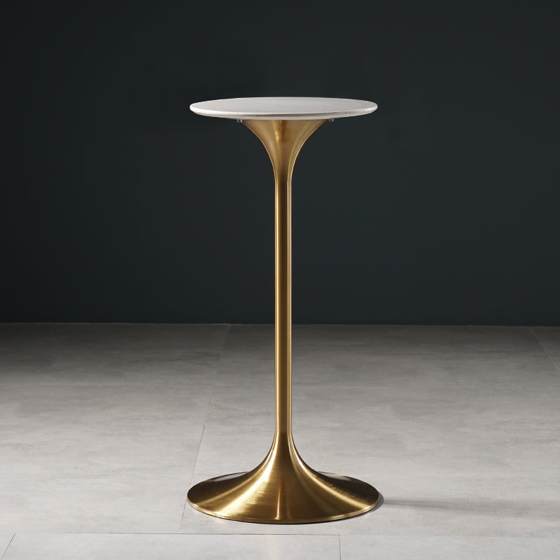 Pedestal Bar Wine Table Industrial Metal Round Pub Height Dining Table for Coffee Shop