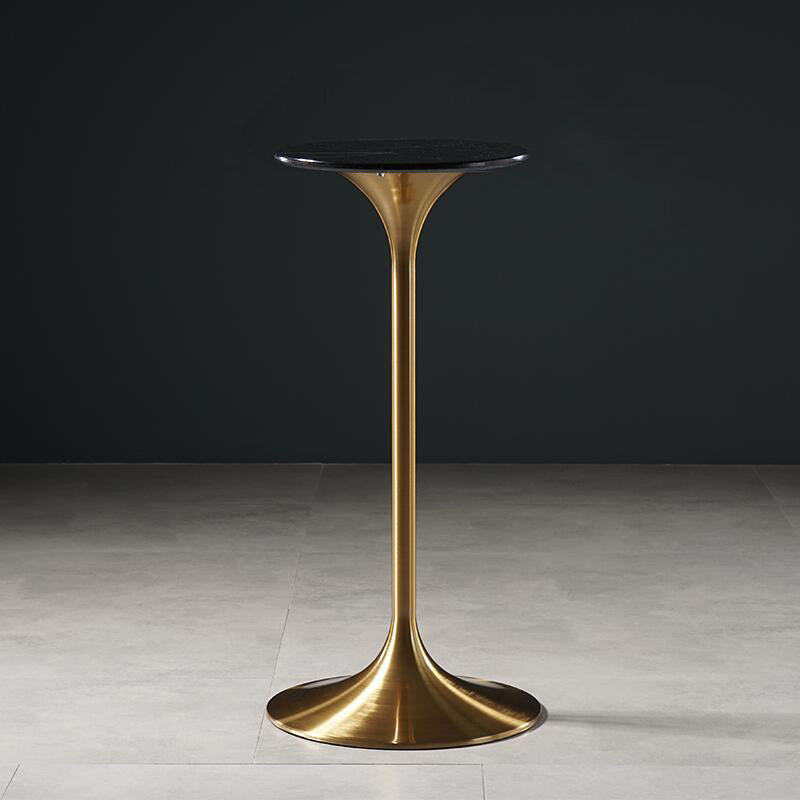 Pedestal Bar Wine Table Industrial Metal Round Pub Height Dining Table for Coffee Shop