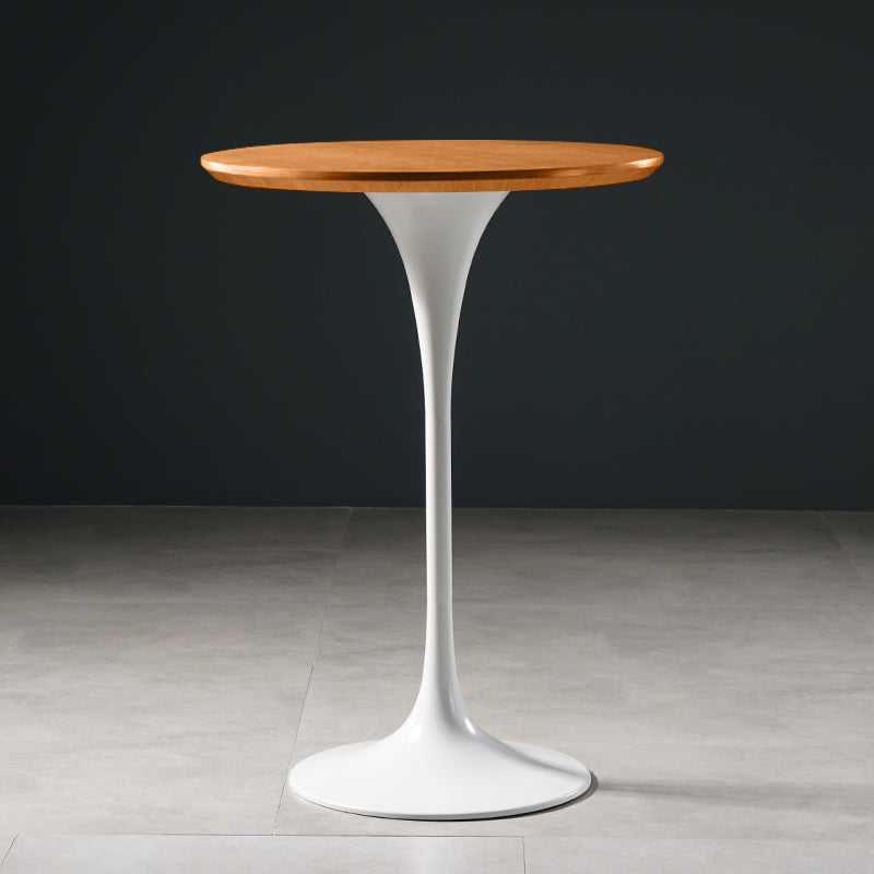 Pedestal Bar Wine Table Industrial Metal Round Pub Height Dining Table for Coffee Shop