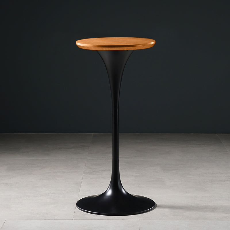 Pedestal Bar Wine Table Industrial Metal Round Pub Height Dining Table for Coffee Shop
