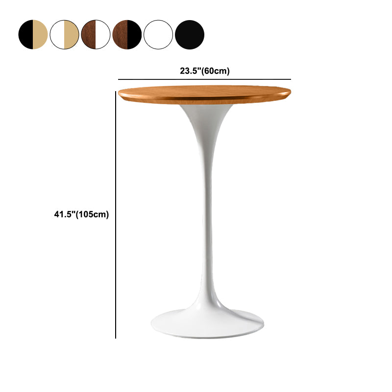 Pedestal Bar Wine Table Industrial Metal Round Pub Height Dining Table for Coffee Shop
