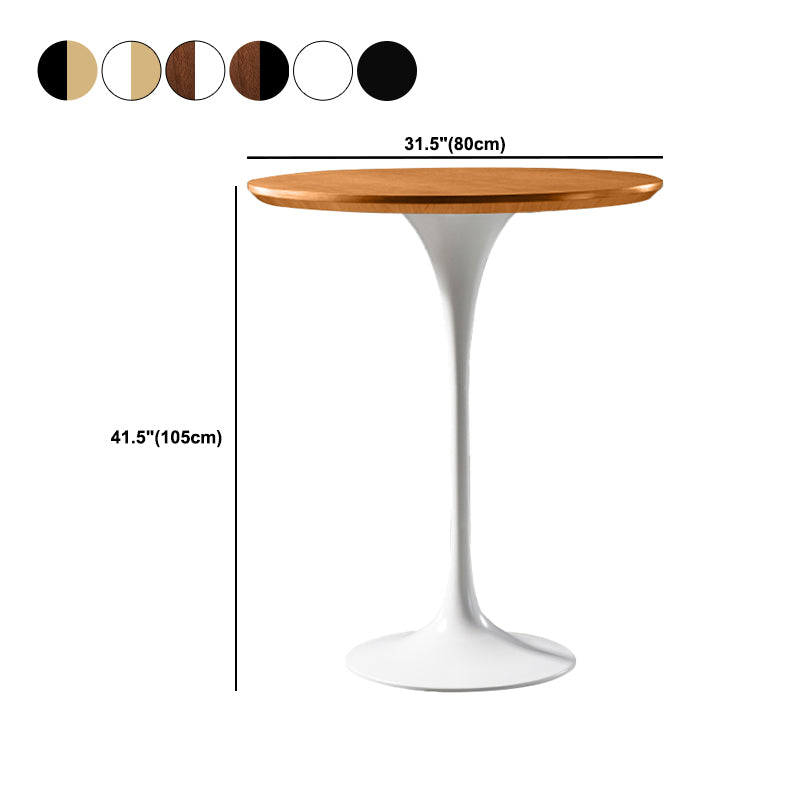 Pedestal Bar Wine Table Industrial Metal Round Pub Height Dining Table for Coffee Shop