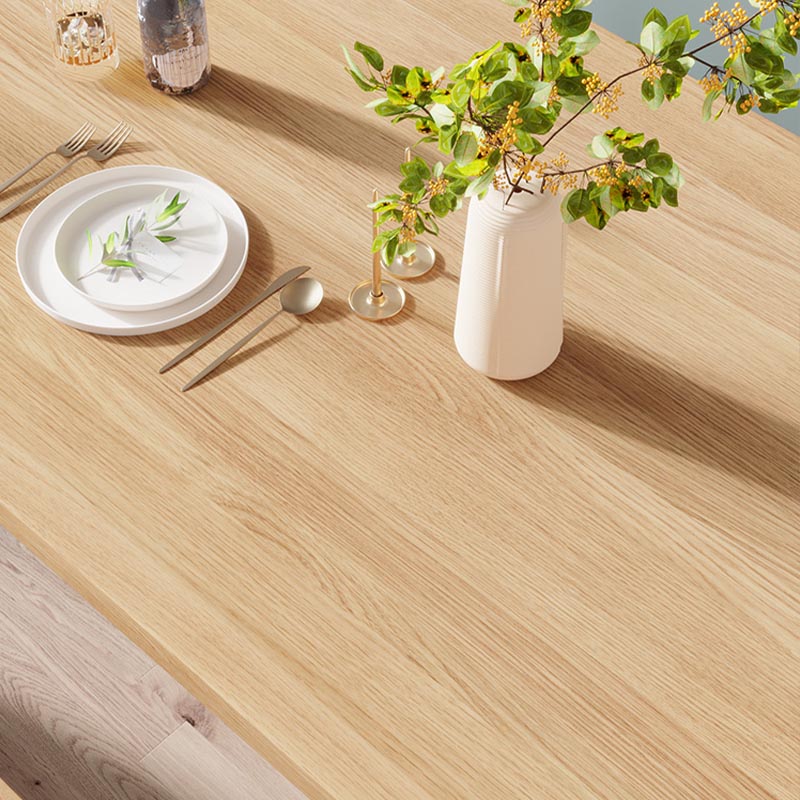 Modern Solid Wood Dinette Table Acrylic Base Dining Table for Living Room