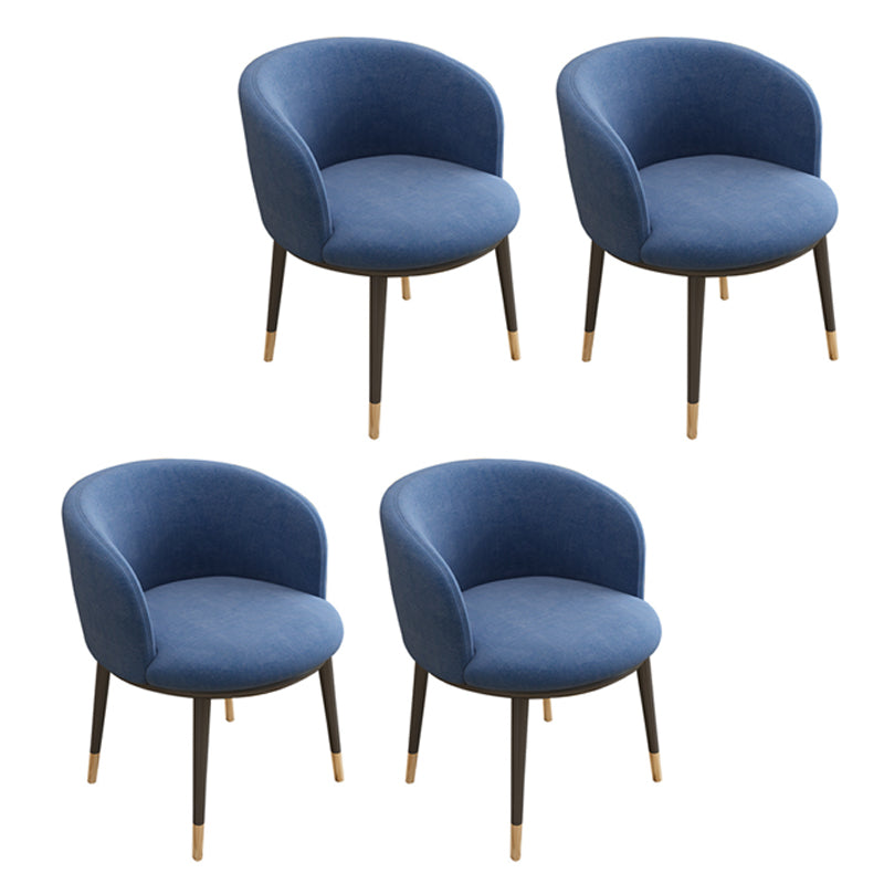 Faux Leather Contemporary Dining Chair with 4 Legs Matte Finish Solid Back Chair