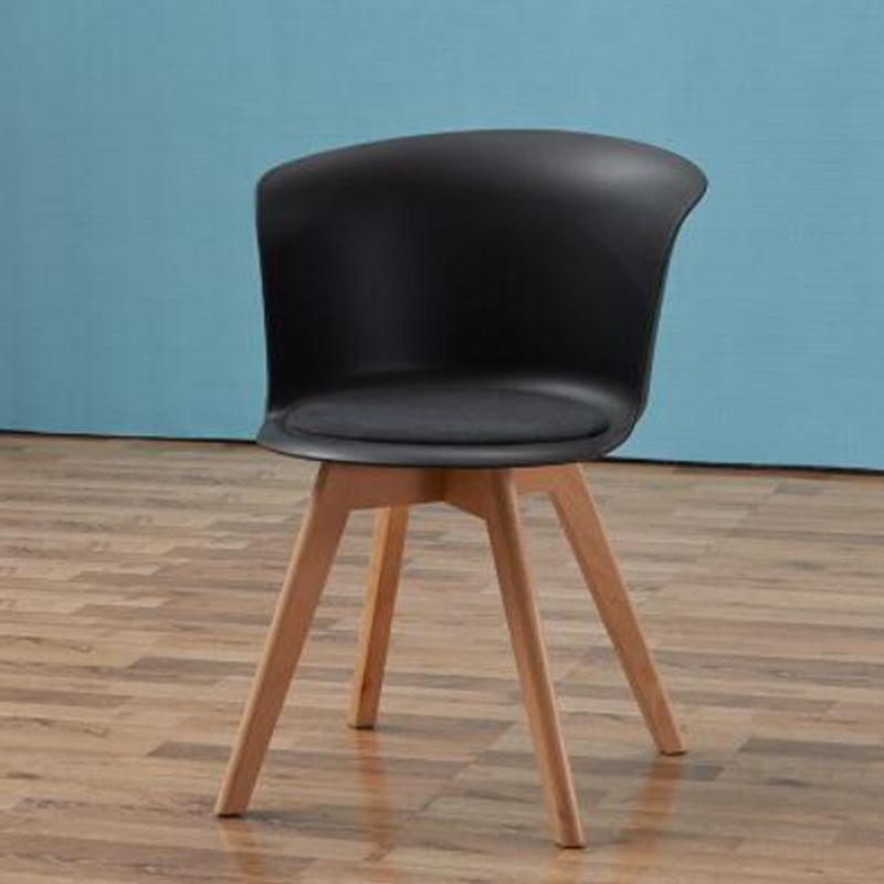 Contemporary Style Side Chair Oak Solid Wood Dining Side Chair
