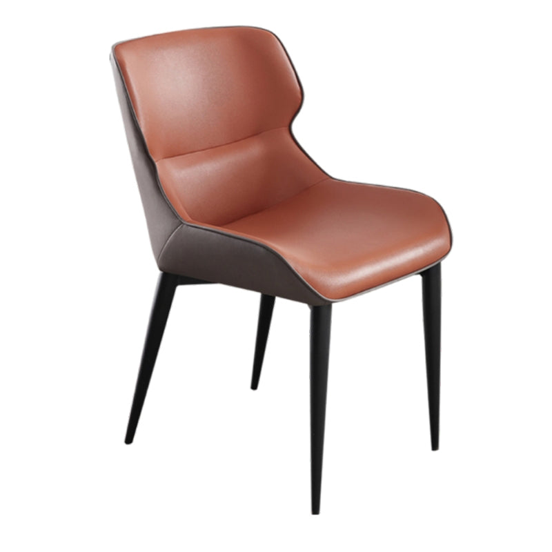 Dining Room Armless Chairs Modern Faux Leather Kitchen Chair for Home
