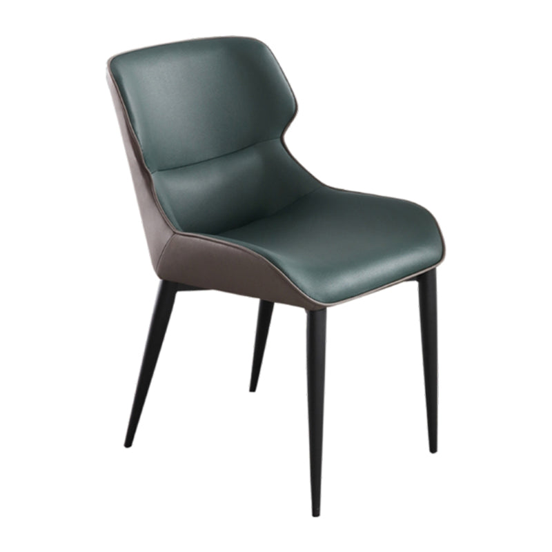 Dining Room Armless Chairs Modern Faux Leather Kitchen Chair for Home