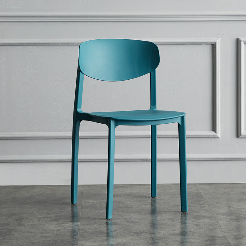 Plastic Contemporary Armless Chair Open Back Dining Kitchen Room Chair