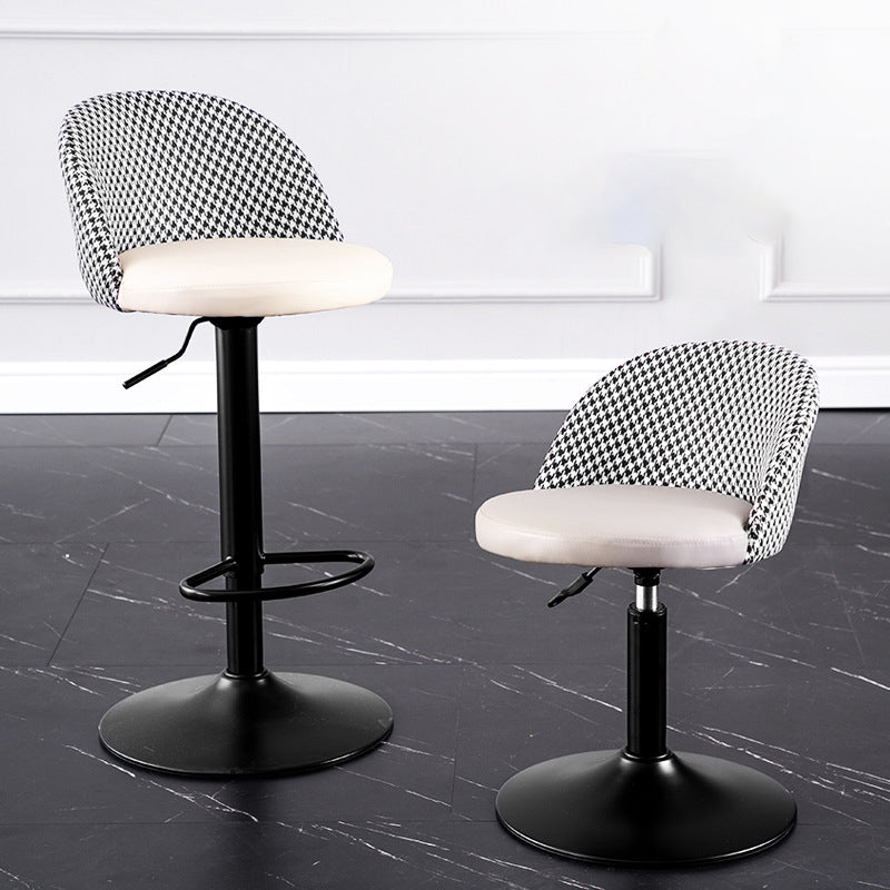 Modern Home Adjustable Height Stool Matte Finish Upholstered Bar Stools