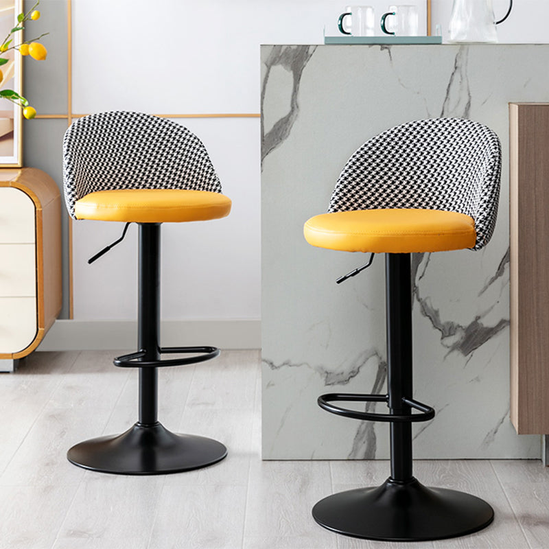 Modern Home Adjustable Height Stool Matte Finish Upholstered Bar Stools