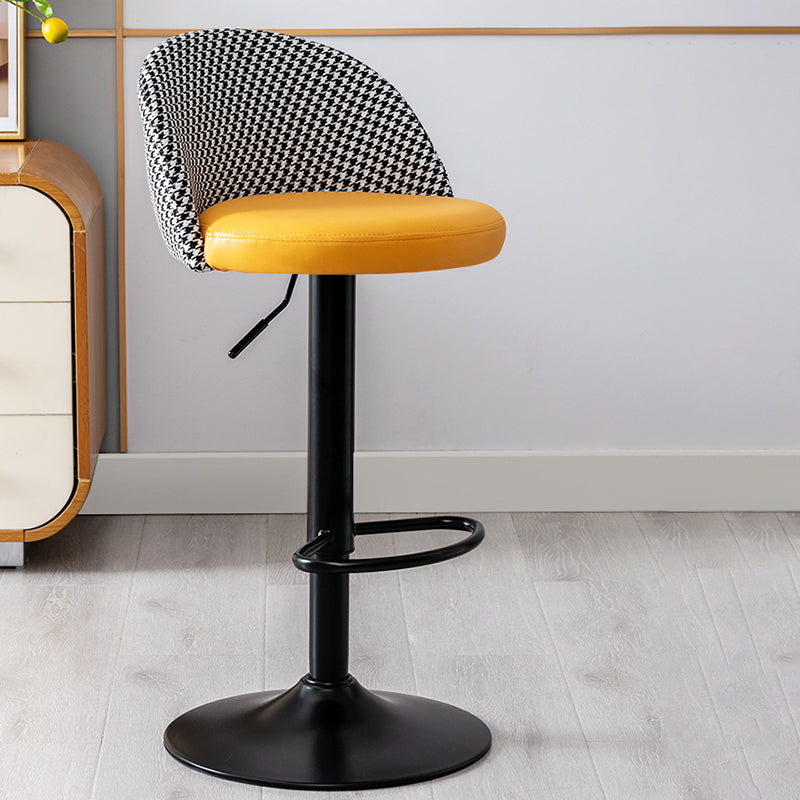 Modern Home Adjustable Height Stool Matte Finish Upholstered Bar Stools